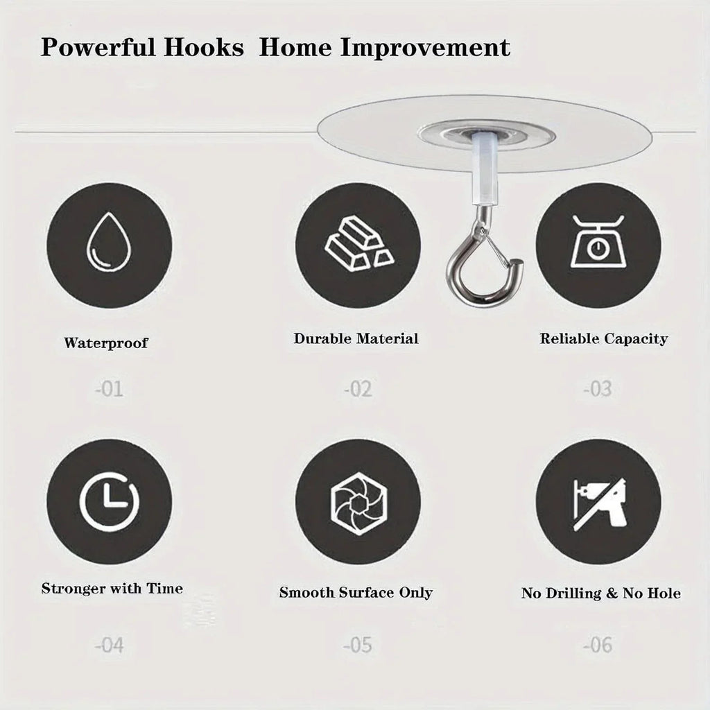 Stick Ceiling Hooks Heavy Duty Self-Adhesive Water Resistant Hooks for Ceiling Multifunctional Hooks for Balloons Wind Chimes | Halloween Props & Christmas DecorationsHanger (Black Friday Deal) House Of Avana [[SKU:HOA-MSC-043]]