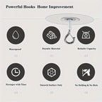 Stick Ceiling Hooks Heavy Duty Self-Adhesive Water Resistant Hooks for Ceiling Multifunctional Hooks for Balloons Wind Chimes | Halloween Props & Christmas DecorationsHanger (Black Friday Deal) House Of Avana [[SKU:HOA-MSC-043]]