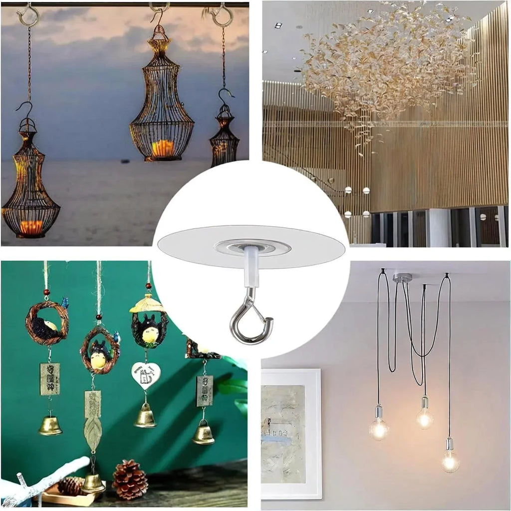Stick Ceiling Hooks Heavy Duty Self-Adhesive Water Resistant Hooks for Ceiling Multifunctional Hooks for Balloons Wind Chimes | Halloween Props & Christmas DecorationsHanger (Black Friday Deal) House Of Avana