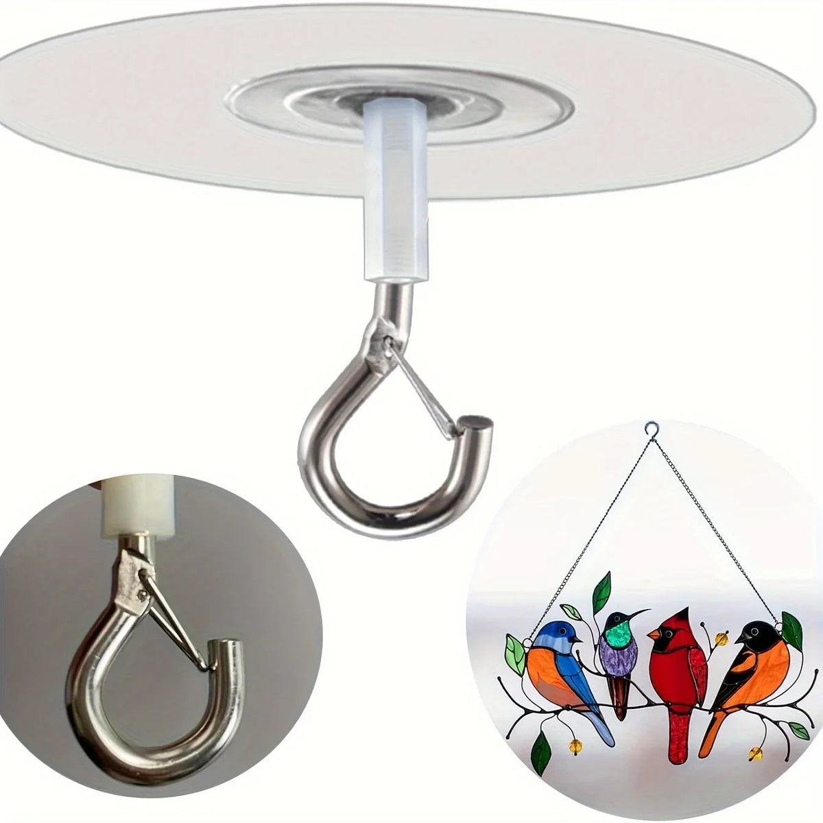 Stick Ceiling Hooks Heavy Duty Self-Adhesive Water Resistant Hooks for Ceiling Multifunctional Hooks for Balloons Wind Chimes | Halloween Props & Christmas DecorationsHanger (Black Friday Deal) House Of Avana [[SKU:HOA-MSC-043]]