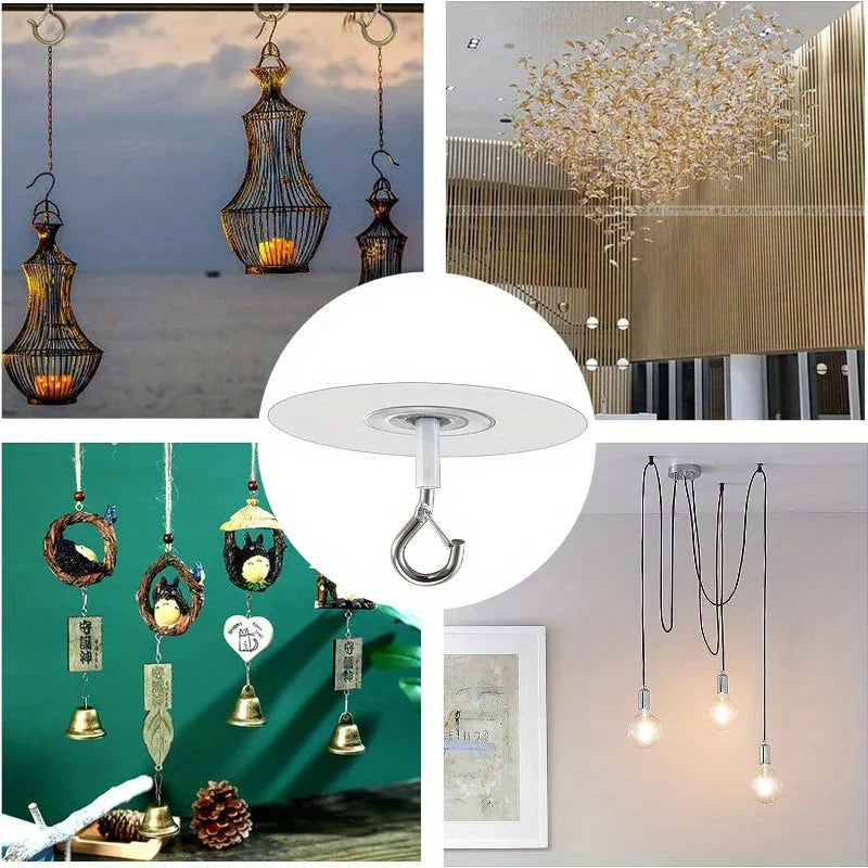 Stick Ceiling Hooks Heavy Duty Self-Adhesive Water Resistant Hooks for Ceiling Multifunctional Hooks for Balloons Wind Chimes | Halloween Props & Christmas DecorationsHanger (Black Friday Deal) House Of Avana