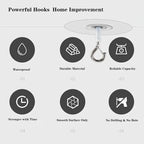 Stick Ceiling Hooks Heavy Duty Self-Adhesive Water Resistant Hooks for Ceiling Multifunctional Hooks for Balloons Wind Chimes | Halloween Props & Christmas DecorationsHanger (Black Friday Deal) House Of Avana
