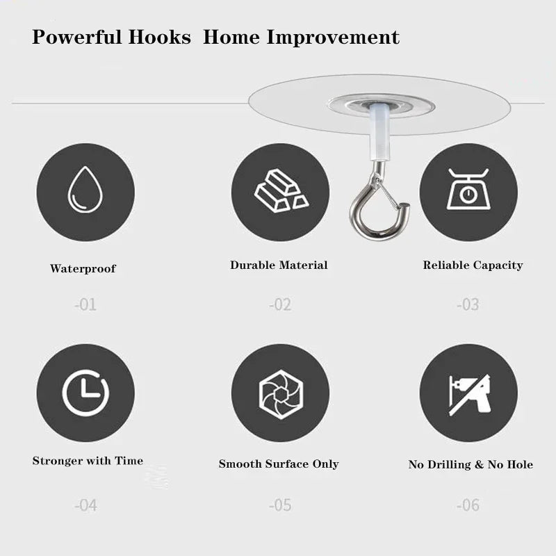 Stick Ceiling Hooks Heavy Duty Self-Adhesive Water Resistant Hooks for Ceiling Multifunctional Hooks for Balloons Wind Chimes | Halloween Props & Christmas DecorationsHanger (Black Friday Deal) House Of Avana