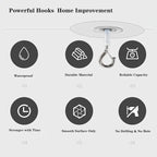 Stick Ceiling Hooks Heavy Duty Self-Adhesive Water Resistant Hooks for Ceiling Multifunctional Hooks for Balloons Wind Chimes | Halloween Props & Christmas DecorationsHanger (Black Friday Deal) House Of Avana [[SKU:HOA-MSC-043]]