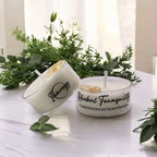 Herbal Tranquility, Premium Coconut-soy Wax Tea Light Crystal Candle, 1oz, front view - House Of Avana