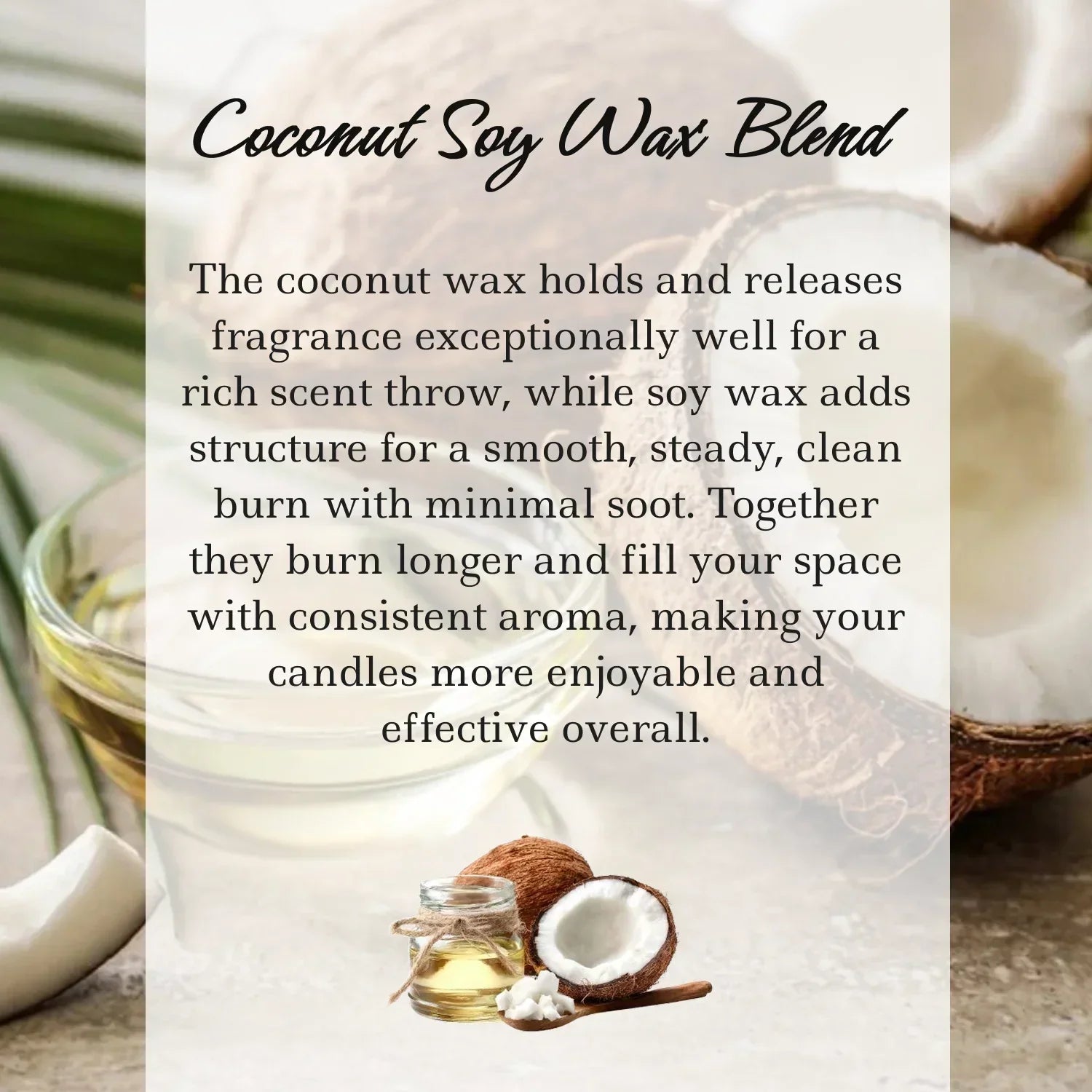 Herbal Tranquility, Premium Coconut-Soy Wax Tea Light Crystal Candle, 1oz