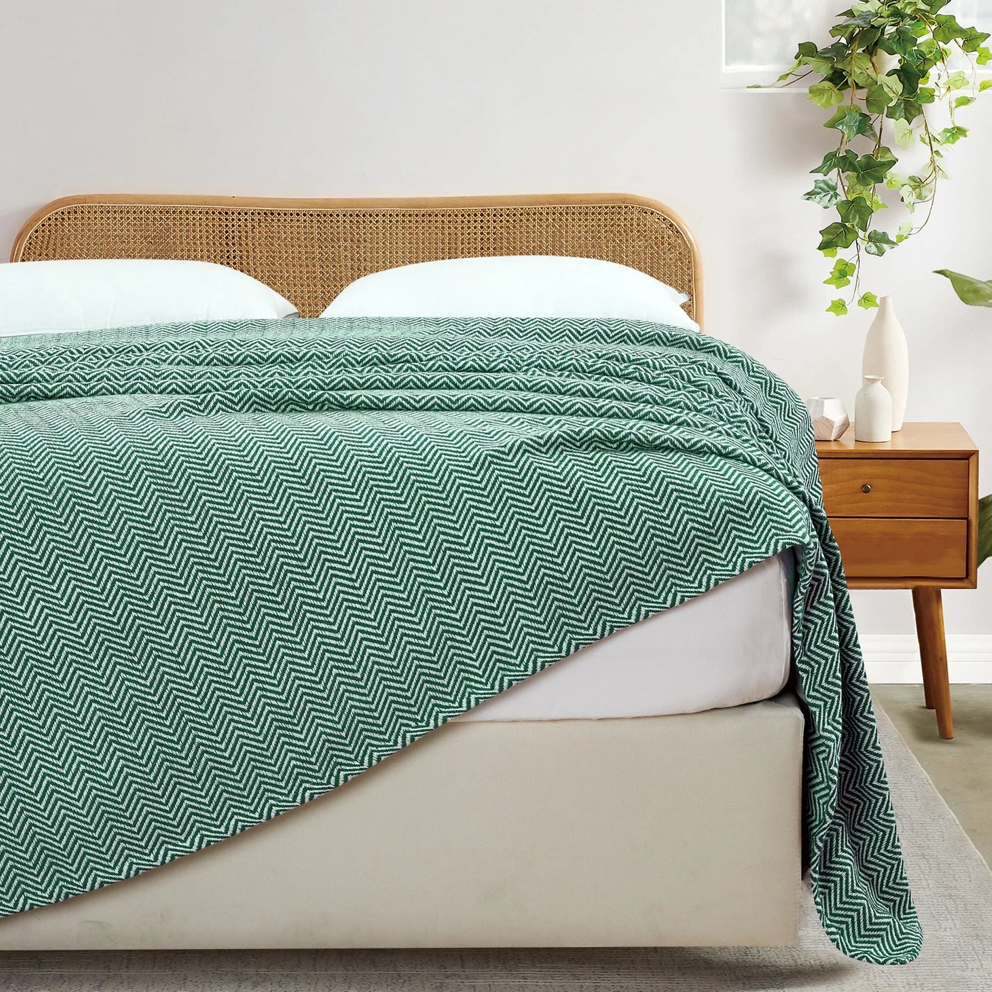 Herringbone Cotton Blanket Mélange Home