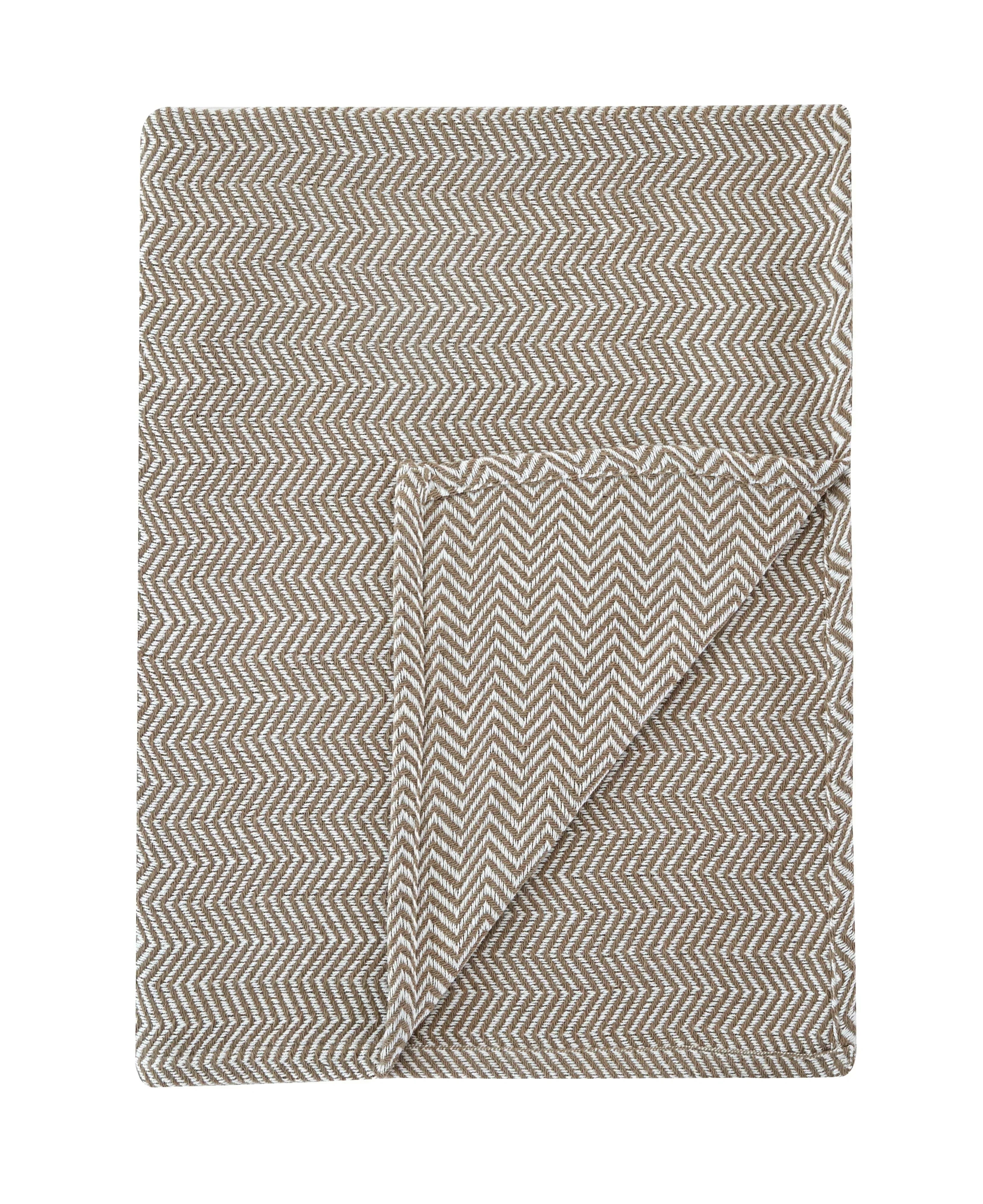 Herringbone Cotton Blanket Mélange Home