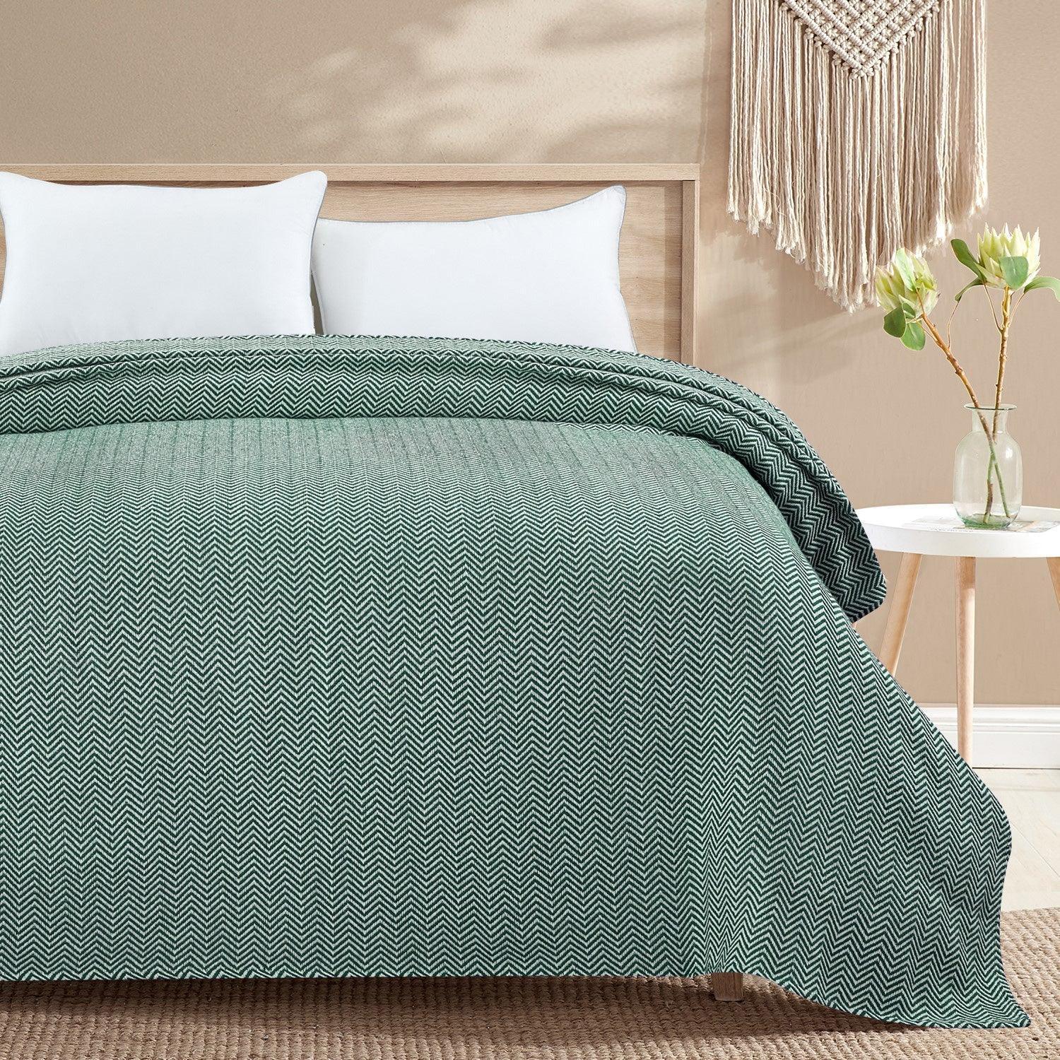 Herringbone Cotton Blanket Mélange Home