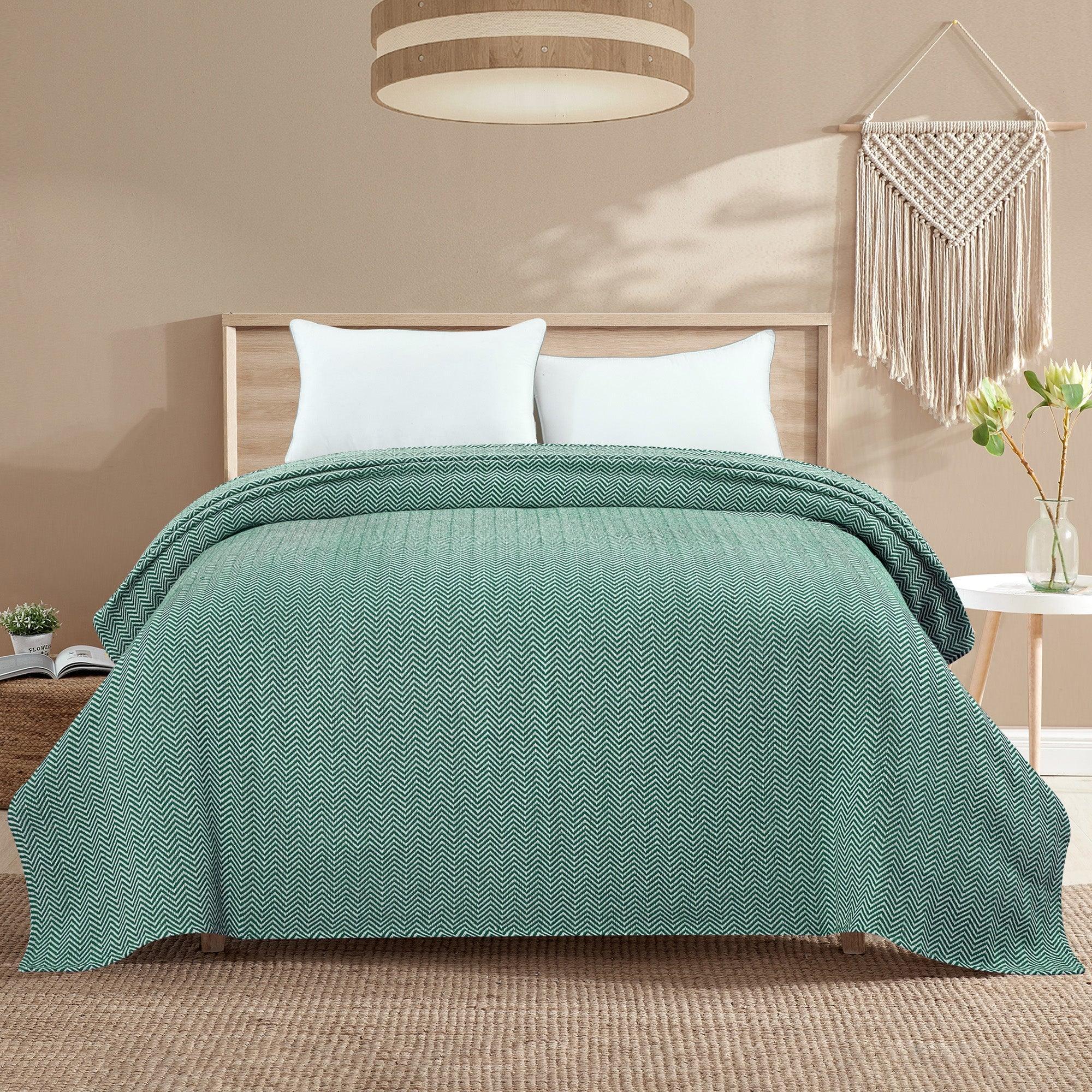 Herringbone Cotton Blanket Mélange Home