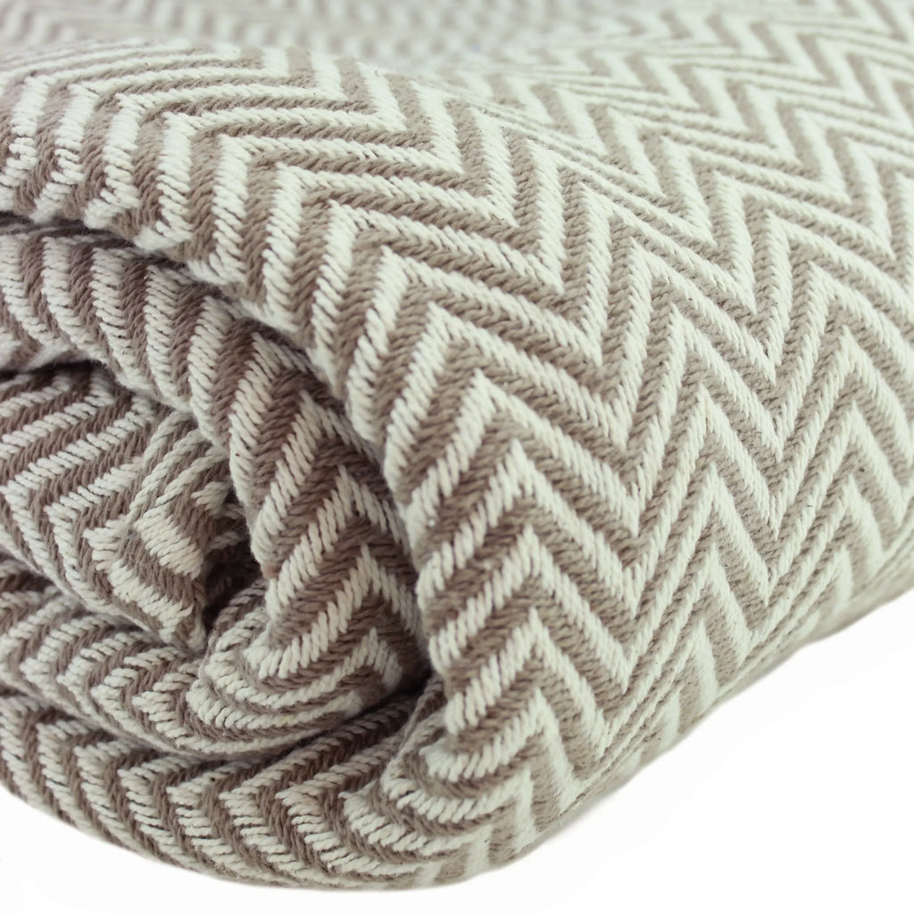 Herringbone Cotton Blanket Mélange Home