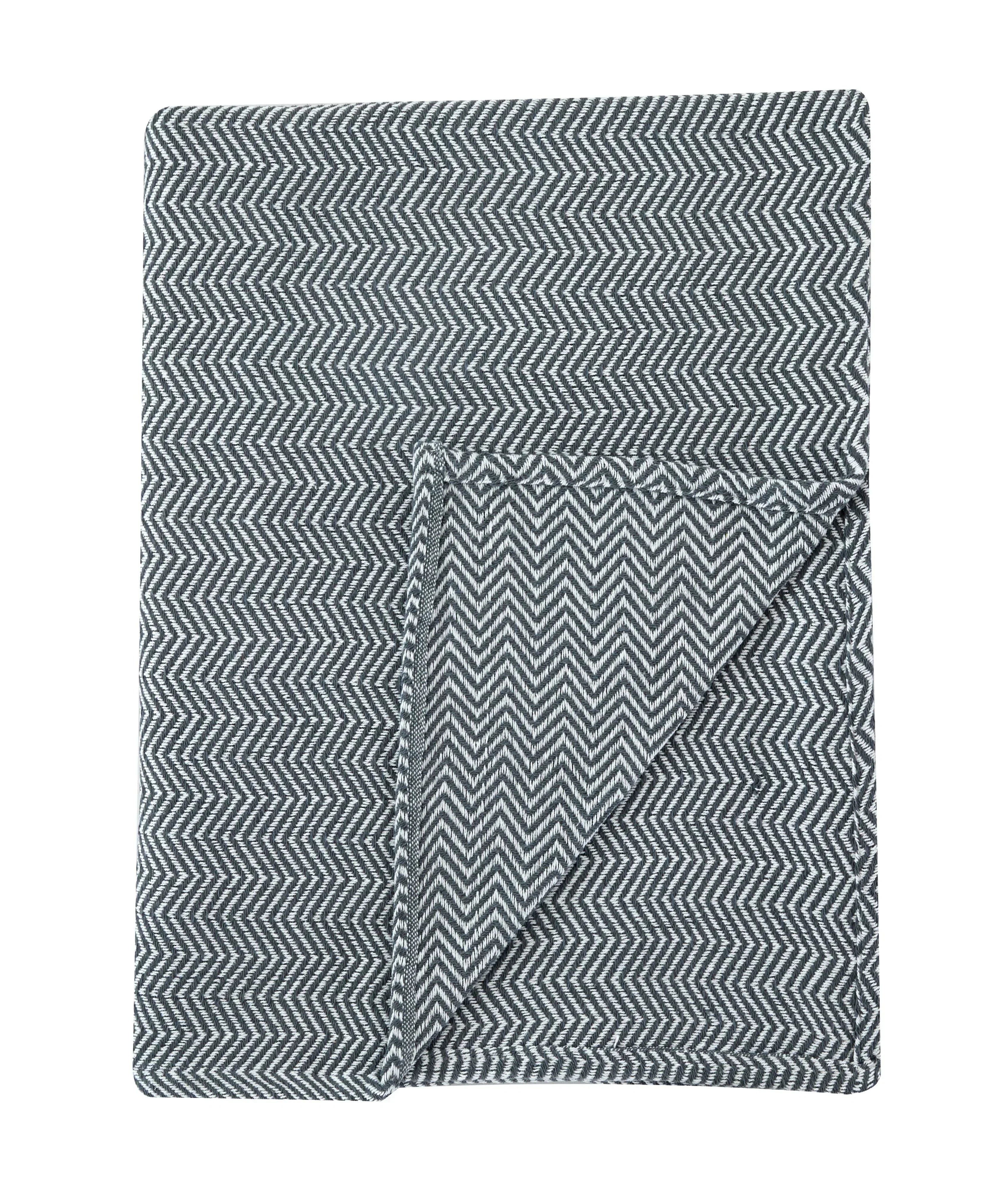 Herringbone Cotton Blanket Mélange Home