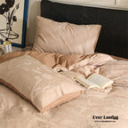 Hidden Garden Jacquard Floral Bedding Set / Moss Green Ever Lasting