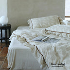 Hidden Garden Linen Cotton Floral Ruffle Bedding Set Ever Lasting