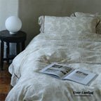 Hidden Garden Linen Cotton Floral Ruffle Bedding Set Ever Lasting