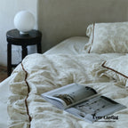 Hidden Garden Linen Cotton Floral Ruffle Bedding Set Ever Lasting