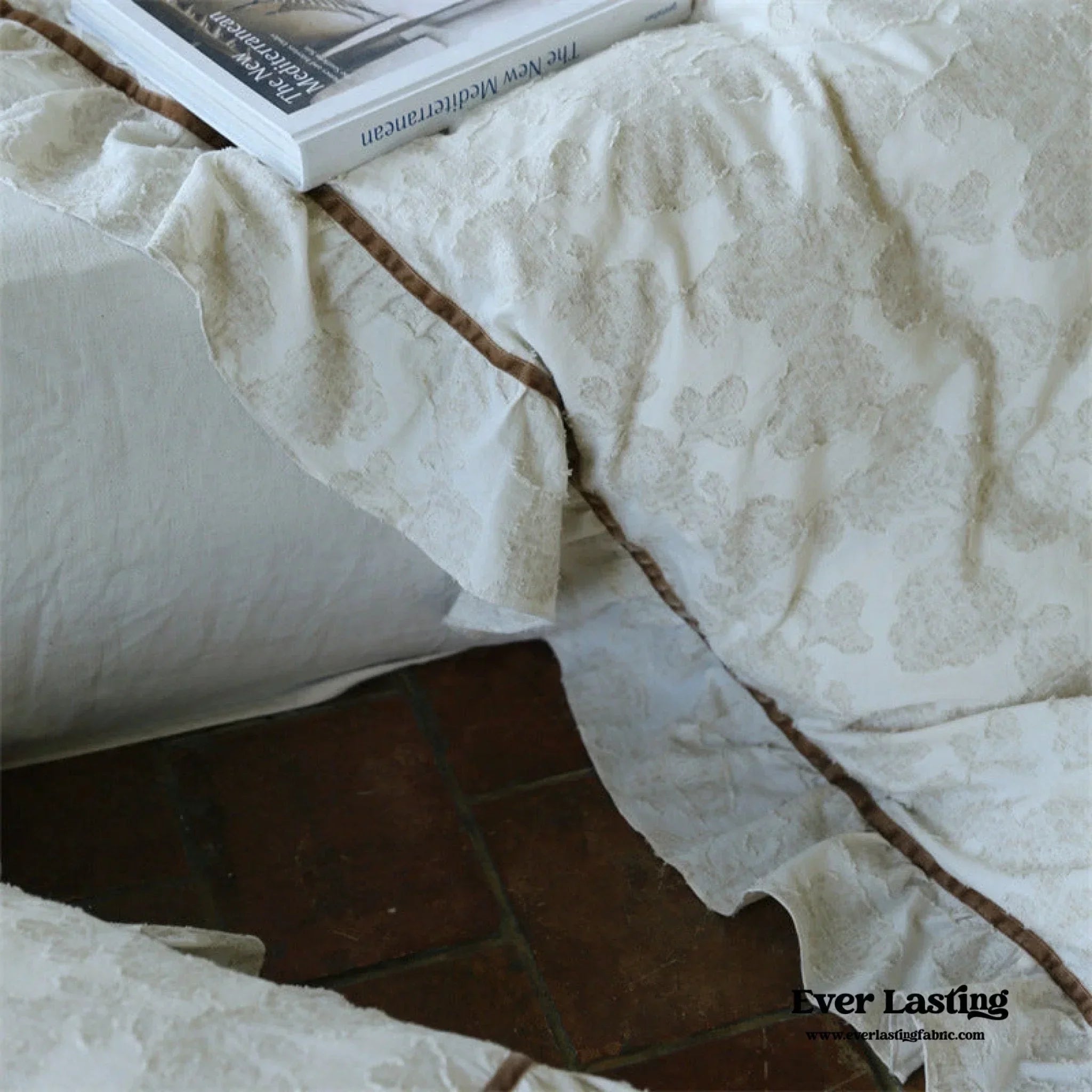 Hidden Garden Linen Cotton Floral Ruffle Bedding Set Ever Lasting