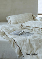Hidden Garden Linen Cotton Floral Ruffle Bedding Set Ever Lasting