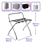 High Back Metal Folding Luggage Rack