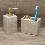 High-End Resin Bathroom Set with Empty Bottles for Hand Soap, Shampoo, and Various Lotions - Includes Toothbrush Holder, Mouthwash Cup, Soap Dish - Practical and Stylish Design, a Great Bathroom Kit, Bathroom Storage Cabinet, House Of Avana