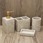 High-End Resin Bathroom Set with Empty Bottles for Hand Soap, Shampoo, and Various Lotions - Includes Toothbrush Holder, Mouthwash Cup, Soap Dish - Practical and Stylish Design, a Great Bathroom Kit, Bathroom Storage Cabinet, House Of Avana