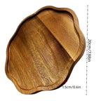 High-End Wooden Trays, Plum Blossom-Shaped Acacia Wood Trays, Creative Breakfast Trays, Suitable for Holding Cheese, Bread, Desserts, And Coffee, Perfect for Use in Kitchens, Restaurants, Parties, And Wedding Venues
