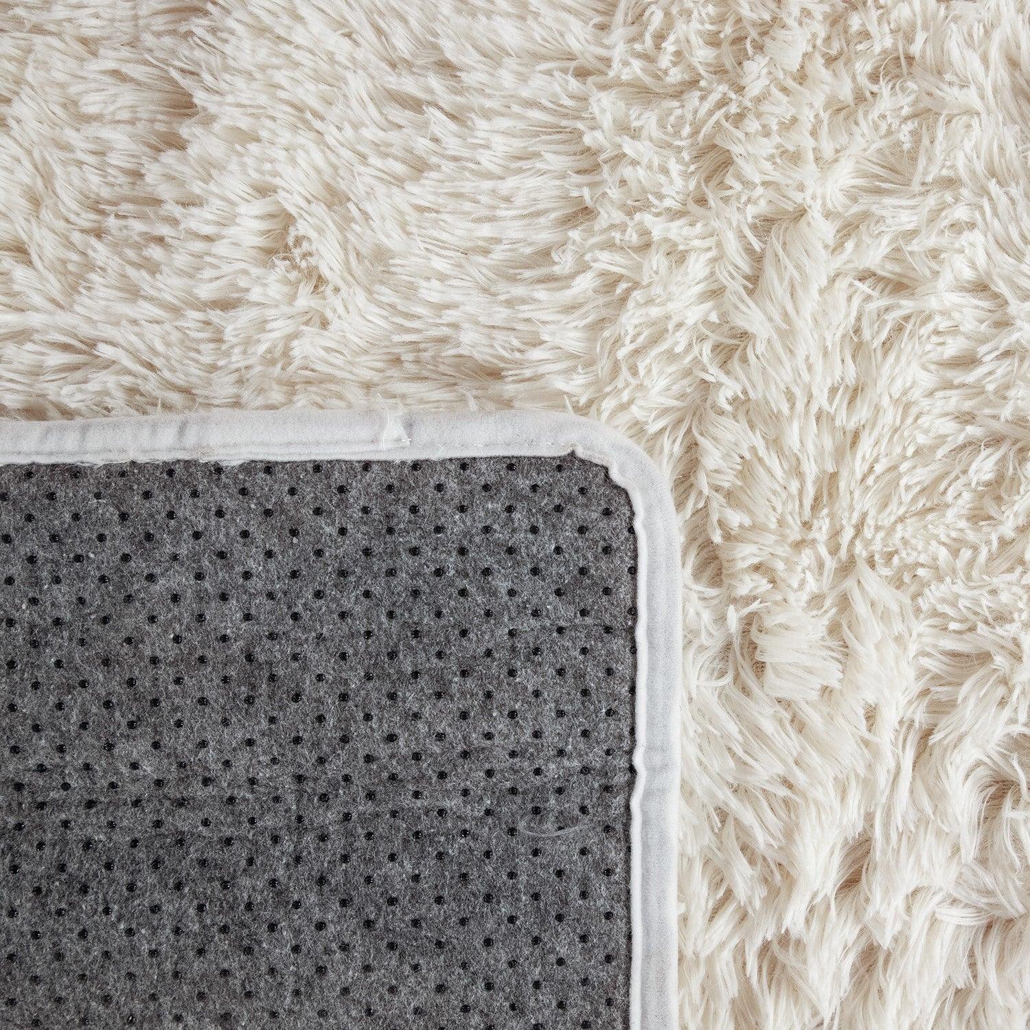 Solid Shag Rug Silky Soft & Fluffy In Ivory RugYourHome