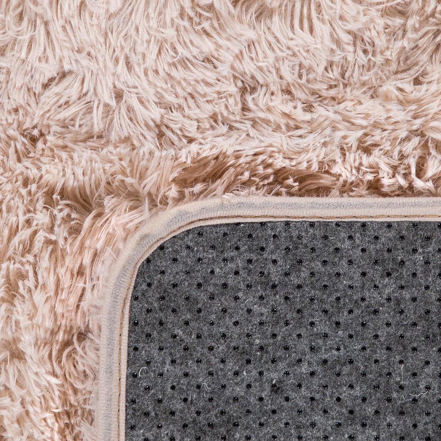 Solid Shag Rug Silky Soft & Fluffy In Cream RugYourHome