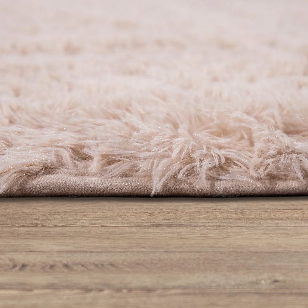 Solid Shag Rug Silky Soft & Fluffy In Cream RugYourHome