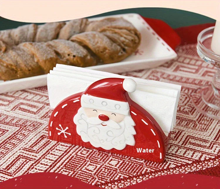 Ceramic Santa Claus Napkin and Tissue Holder - House Of Avana