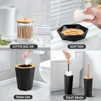 S Bathroom Accessory Sets - Includes Toothbrush Holder, Cup, Soap Dispenser, Dish, Swab Box, Lotion... - House Of Avana