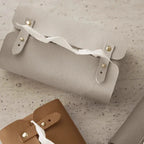 Tissue Box Holder - Luxury Faux Leather Small, angled view - House Of Avana