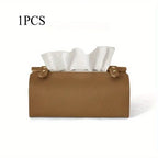 Tissue Box Holder - Luxury Faux Leather Small, texture detail - House Of Avana