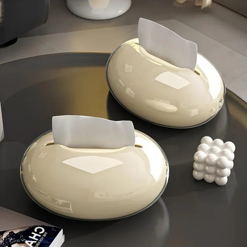 Teardrop-shaped Glossy Plastic Tissue Box. Simple Design, Suitable for a Variety of Scenes. Home Living... - House Of Avana