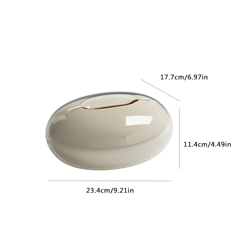 Teardrop-shaped Glossy Plastic Tissue Box. Simple Design, Suitable for a Variety of Scenes. Home Living... - House Of Avana