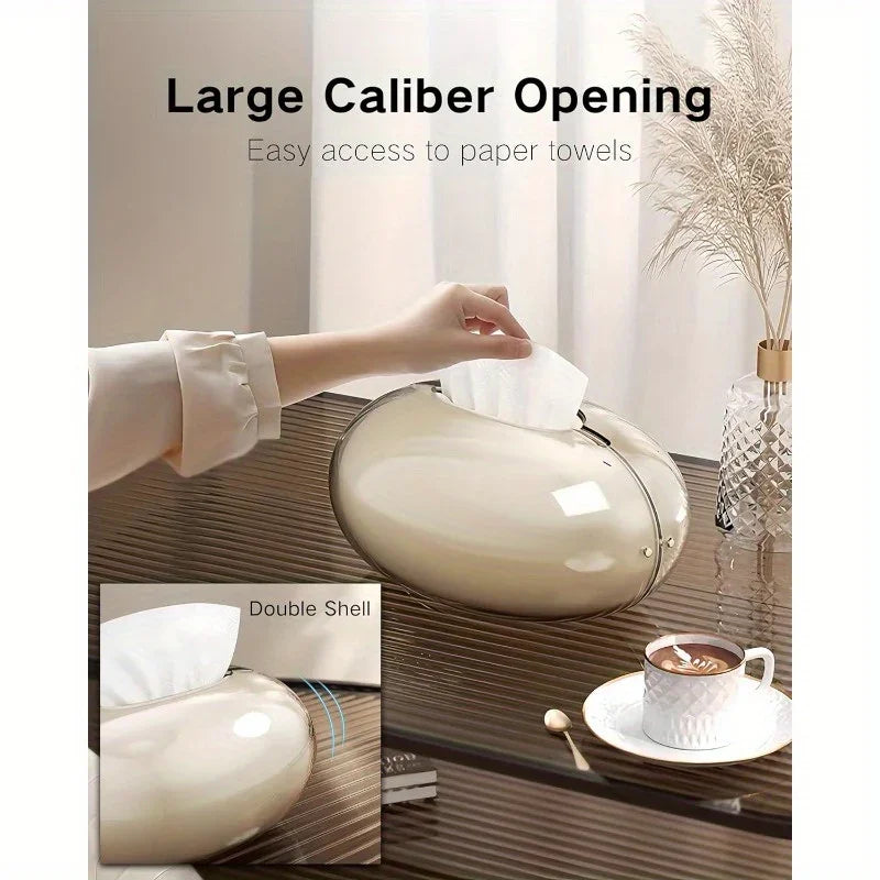 Teardrop-shaped Glossy Plastic Tissue Box. Simple Design, Suitable for a Variety of Scenes. Home Living... - House Of Avana