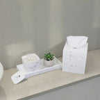 Tissue Box Holder - Luxury Marble, close-up view - House Of Avana