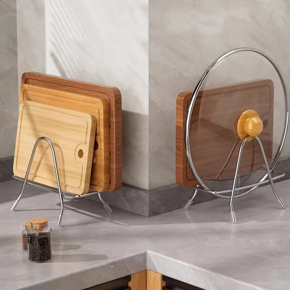 Multi-functional Chopping Board & Utensil Holder | Reinforced Design with Circular Cutouts for Knives,... - House Of Avana