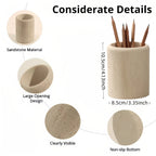 Bohemian Style Pen Holder with Stone Pattern, Multi-functional Desktop Organizer for Office Desk, Cute... - House Of Avana