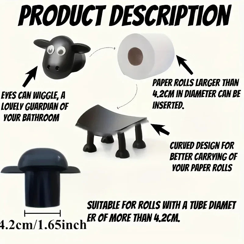 3-pack Sheep Handmade Toilet Paper Holder - House Of Avana