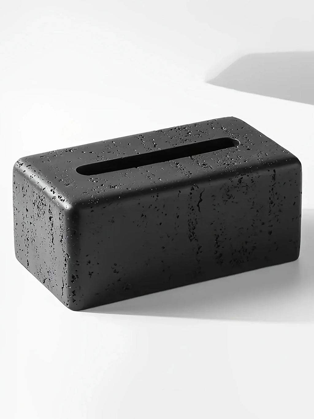 Tissue Box Holder - Modern Wooden Small, angled view - House Of Avana