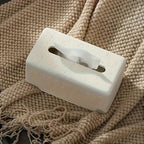 Tissue Box Holder - Modern Wooden Small, top view - House Of Avana