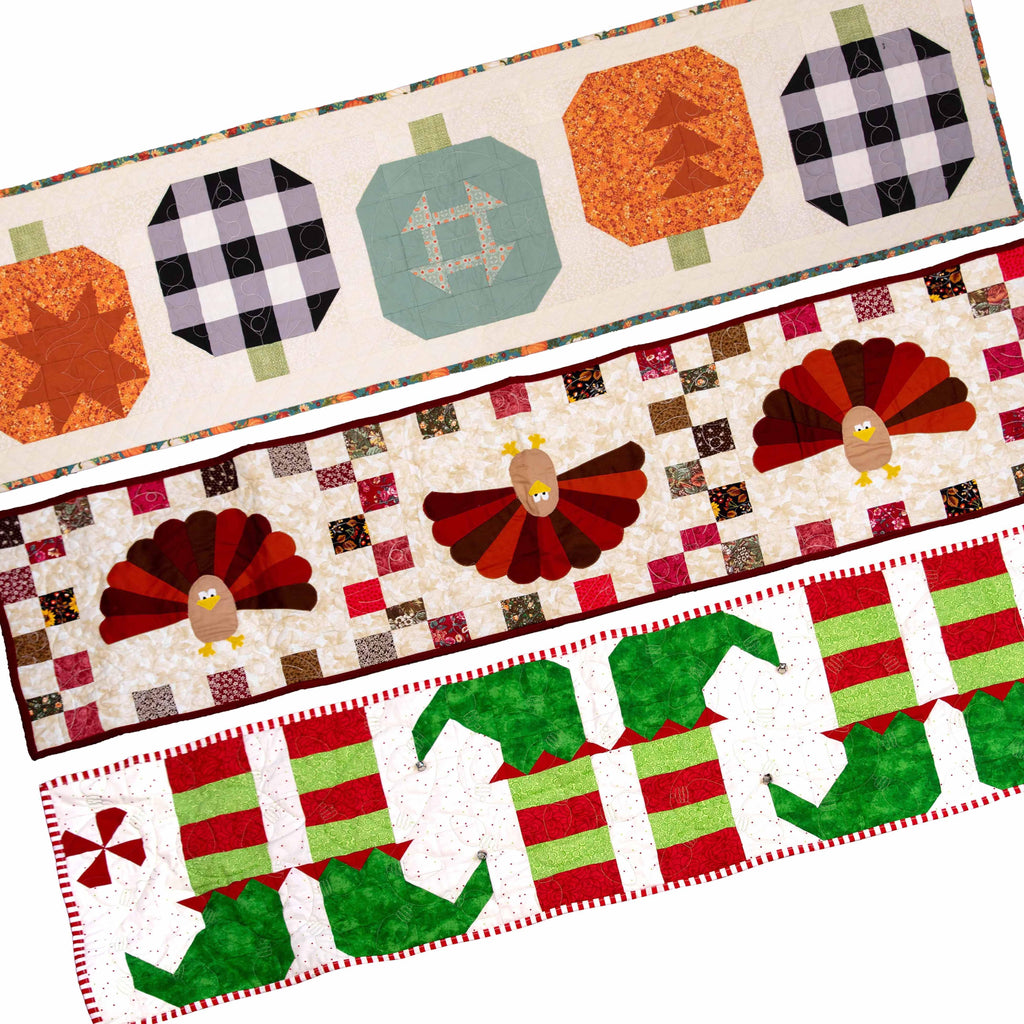Holiday Quilted Table Runner Kit Bundle Block Party Quilt Co