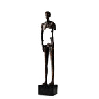 Hollowed-out Male Abstract Black Figurine Sculpture - House Of Avana