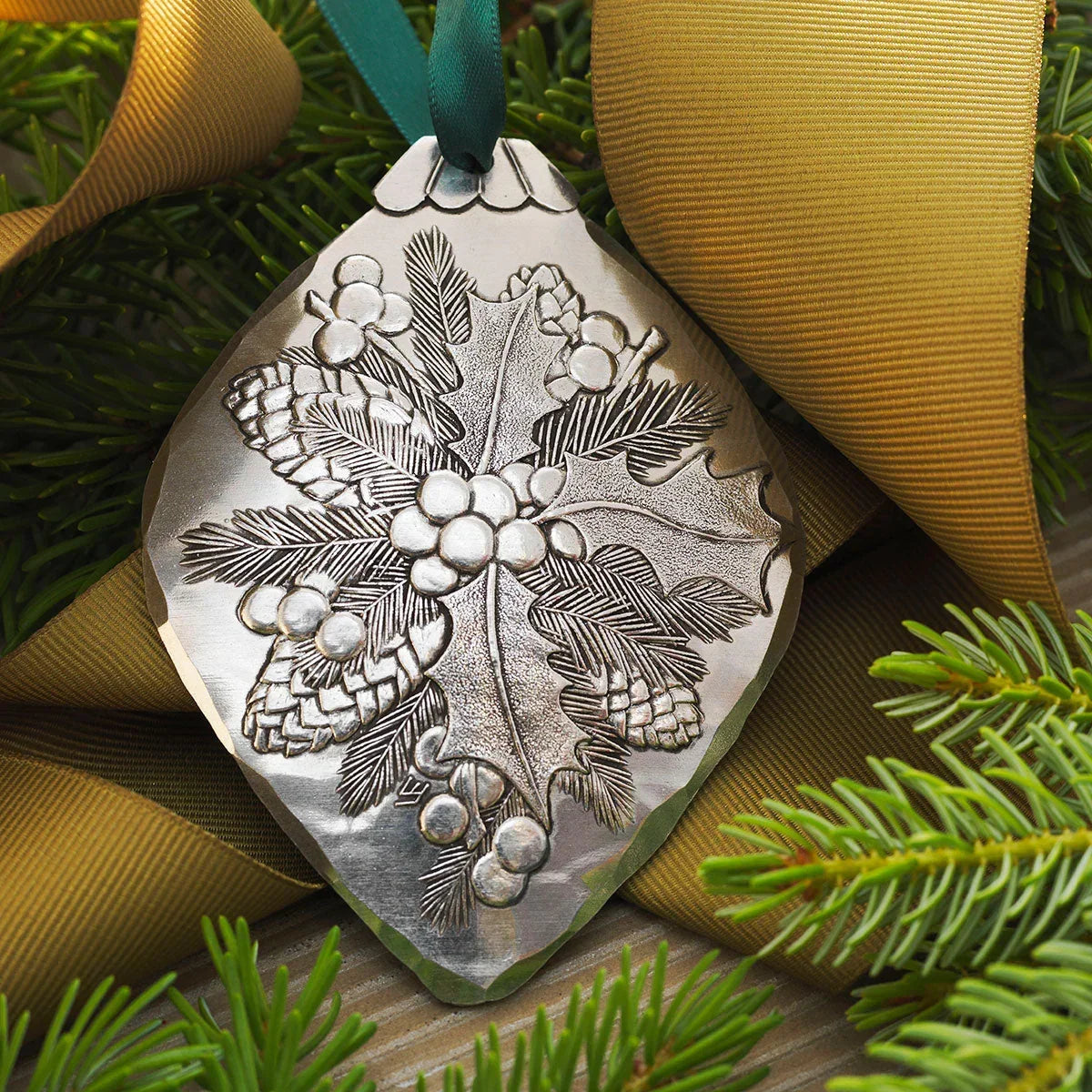 Holly Bulb Ornament