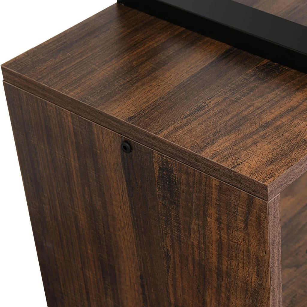 Homshop 6- Tier Geometric Bookcase Modern S- Shaped Bookshelf Storage Display Living Room House Of Avana