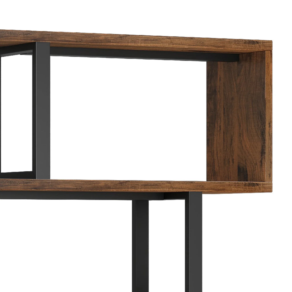 Homshop 6- Tier Geometric Bookcase Modern S- Shaped Bookshelf Storage Display Living Room House Of Avana