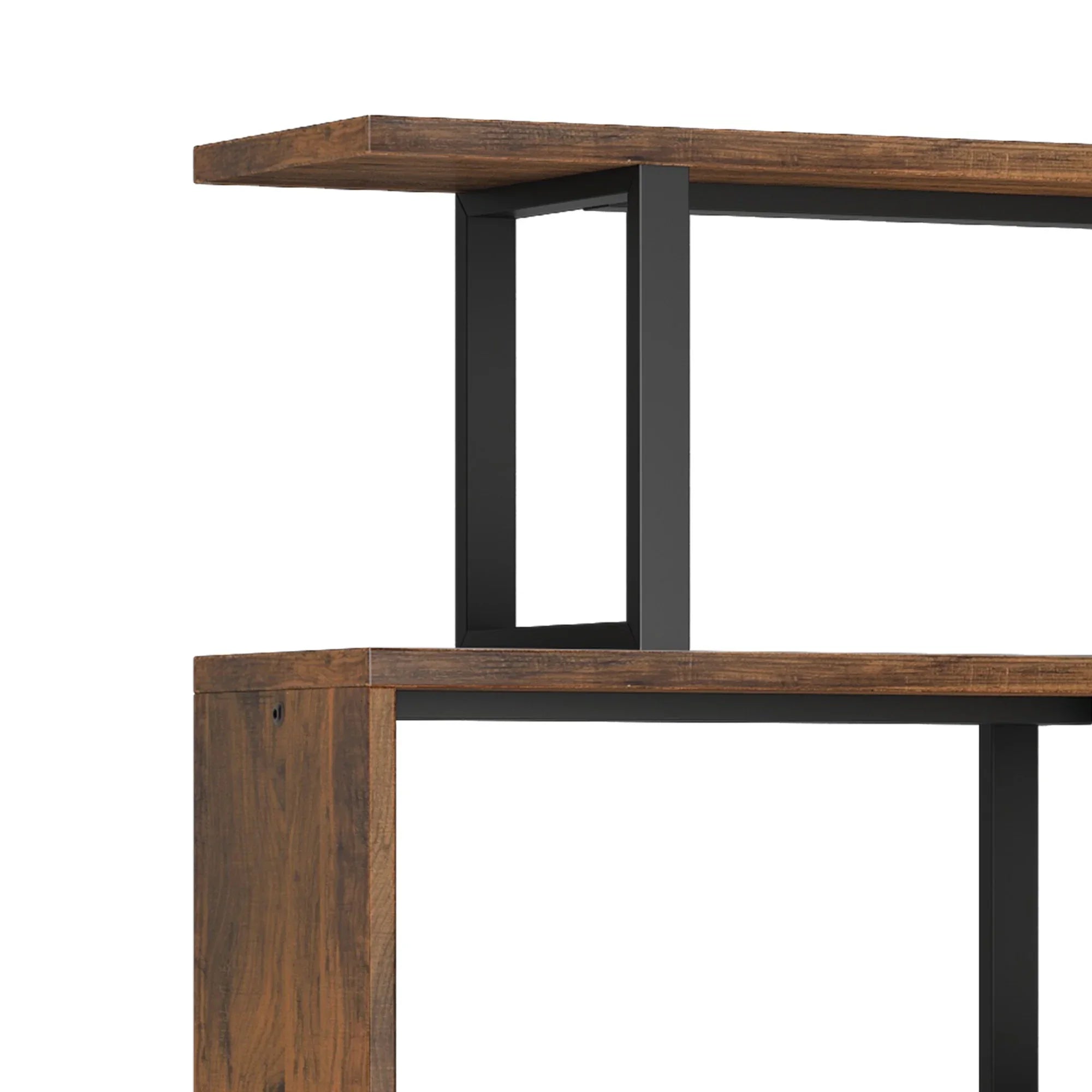 Homshop 6- Tier Geometric Bookcase Modern S- Shaped Bookshelf Storage Display Living Room House Of Avana