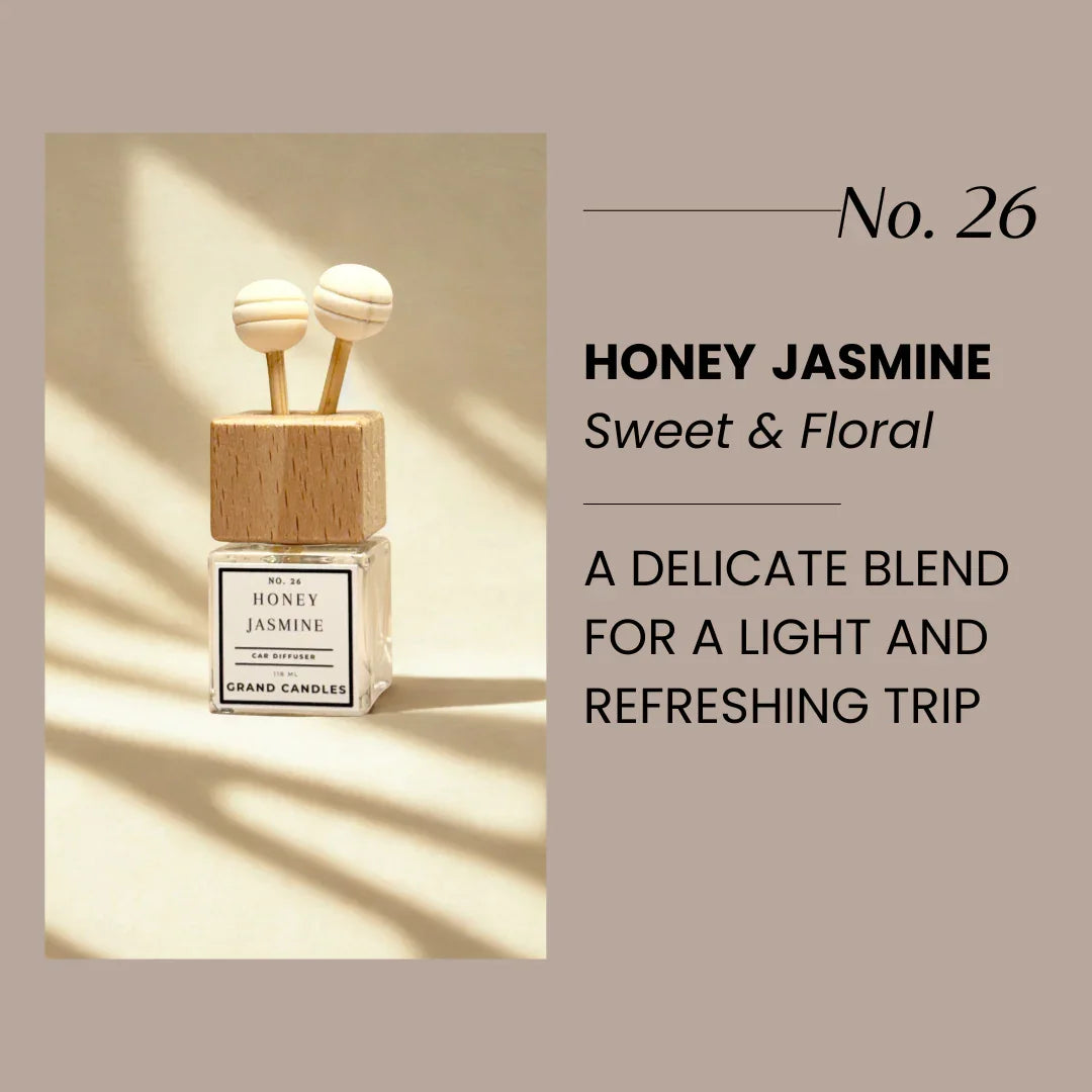 Honey Jasmine Car Diffuser Grand Candles LLC
