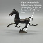 Horse Figurine - Bronze Metal Desk
